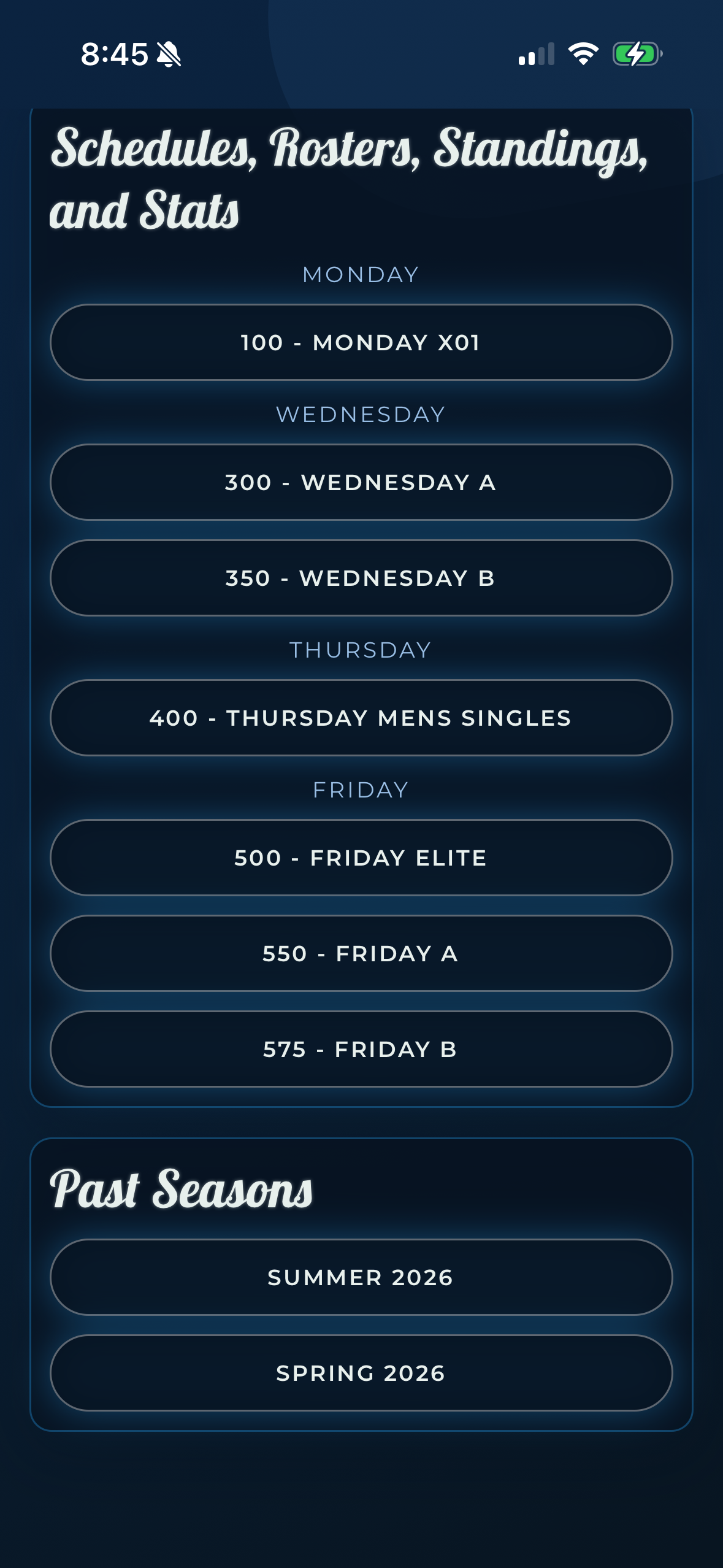 Dart League Pro third public home screen